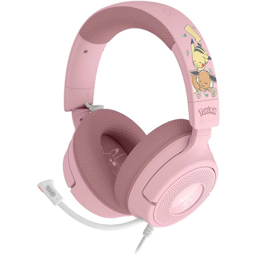 Razer Kraken V4 X Pokémon Edition Gaming Headset, USB-C, 40 mm – Pikachu/Eevee – 3