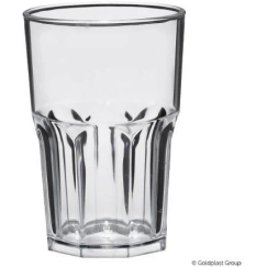 Gold Plast Стекло GRANITY, прозрачное, SAN пластик, 400 мл, D 8,5 см, H 12 см, 5 шт