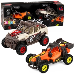 Lean Toys maastoauto-setti valolla ja ääniefekteillä, 2 kpl, 14 cm