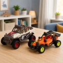 Lean Toys Off-Road Buggy Set with Light and Sound Effects, 2 pcs, 14 cm Lean Toys Off-Road Buggy Set with Light and Sound Effects, 2 pcs, 14 cm