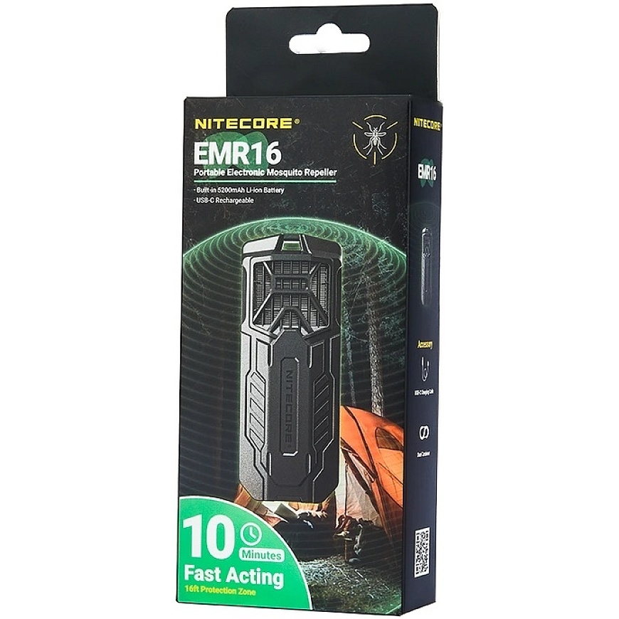 Nitecore EMR16 Портативный электронный репеллент от комаров, 5200 мАч, IPX5 – 2
