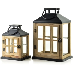 Mondex Since 1986 LEVI Komplekts 2 laternas 24x18x36/17x13x25cm