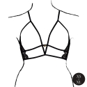 Shots Atviro cup triangle bra with lace and adjustable sliders - one size - Black Shots Atviro cup triangle bra with lace and adjustable sliders - one size - Black