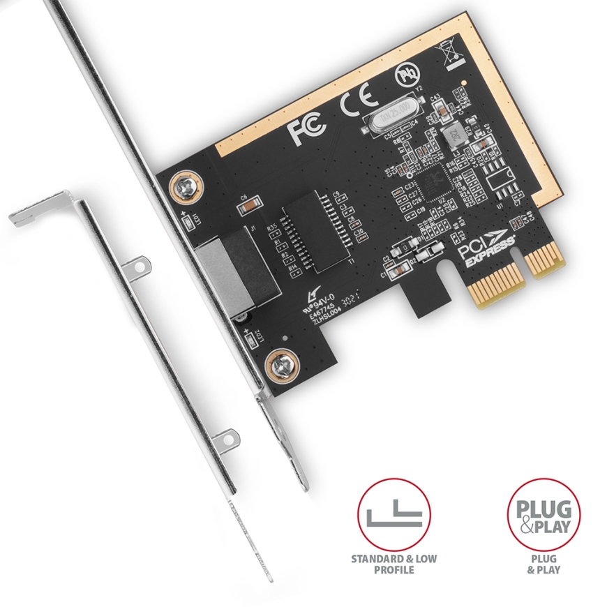 Axagon PCEE-GRF verkkokortti Sisäinen Ethernet 1000 Mbit/s – 3