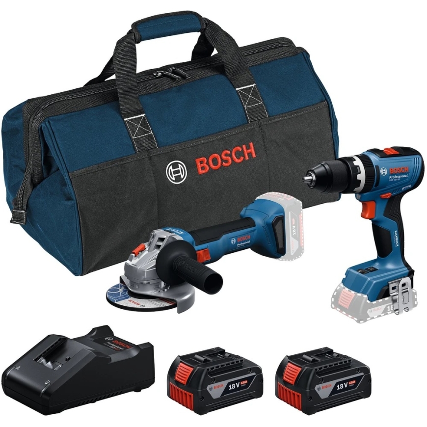 Bosch Instrumentu komplekts 0615A5008Z 18 V 2x4,0 Ah akumulators – 2