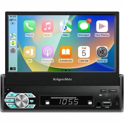 Kruger & Matz "KrugerMatz KM2018" car radio with a retractable 7-inch "CarPlay" / "Android Auto" screen
