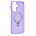 Samsung Galaxy A17 4G / A17 5G apsauginė dėžutė su MagSafe ir stovu matinė žiedinė levandų purpurinė Samsung Galaxy A17 4G / A17 5G apsauginė dėžutė su MagSafe ir stovu matinė žiedinė levandų purpurinė