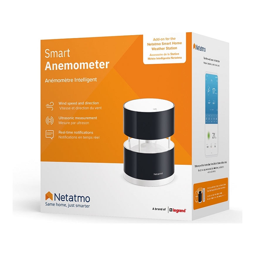 Netatmo Wind Gauge gudrās mājas sensors ārējai teritorijai Bezvadu – 5
