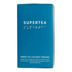Teministeriet - Supertea Зеленый чай с кокосом Органический - BIO 20 чайных пакетов