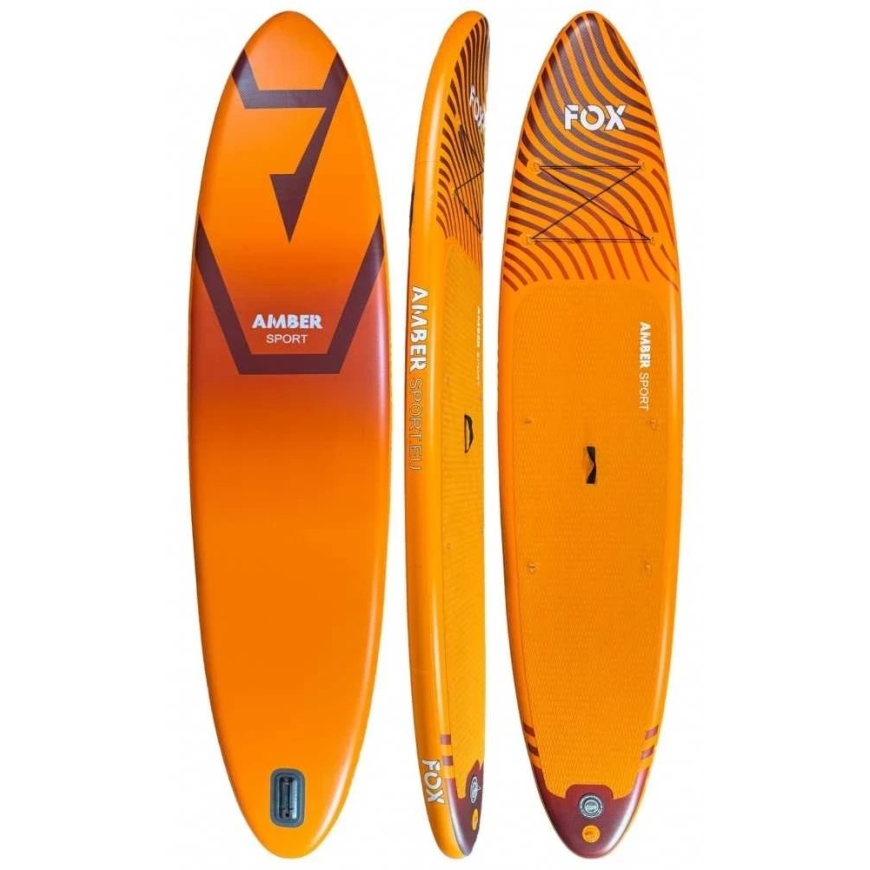 Gaisa piepūšamās sērfošanas dēļu komplekts AMBER FOX 12.4 V2, 376 x 87 x 15 cm, līdz 230 kg, 15 psi – 2