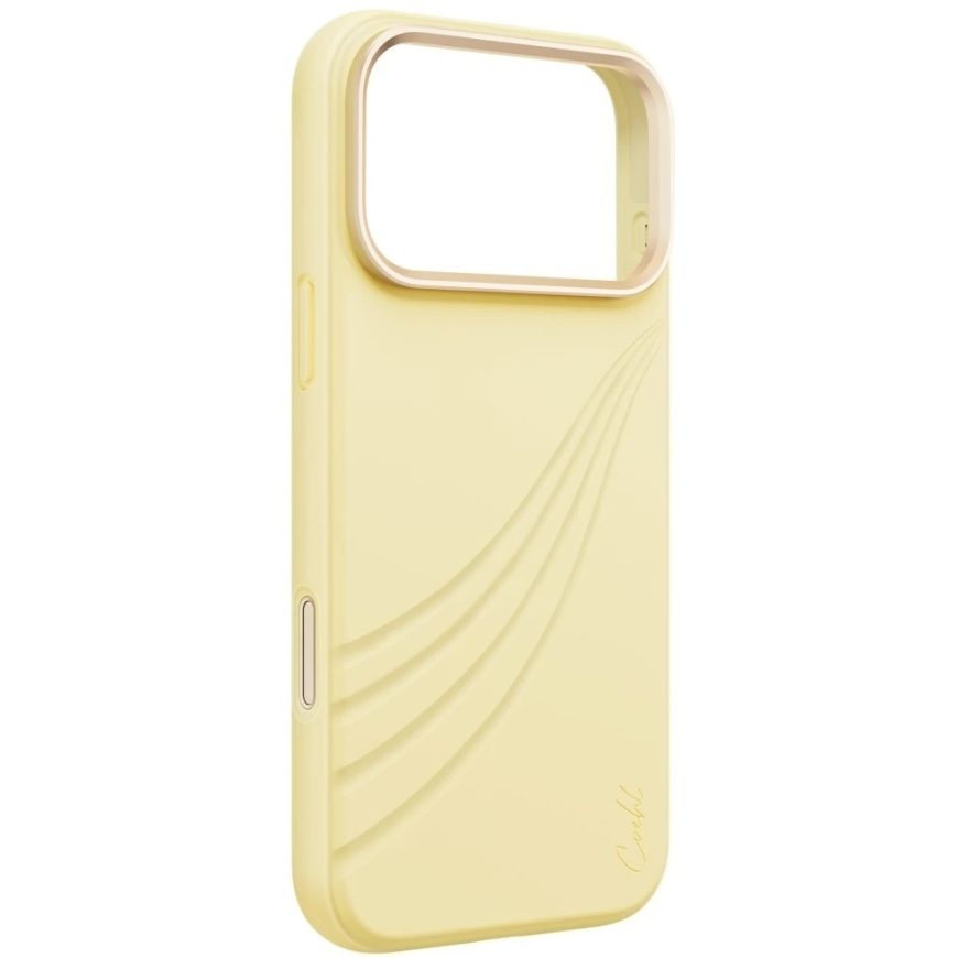 UNIQ Coehl Serina lieta iPhone 18 Pro Max / 17 Pro Max, ar magnētisko uzlādi, dzeltena – 3