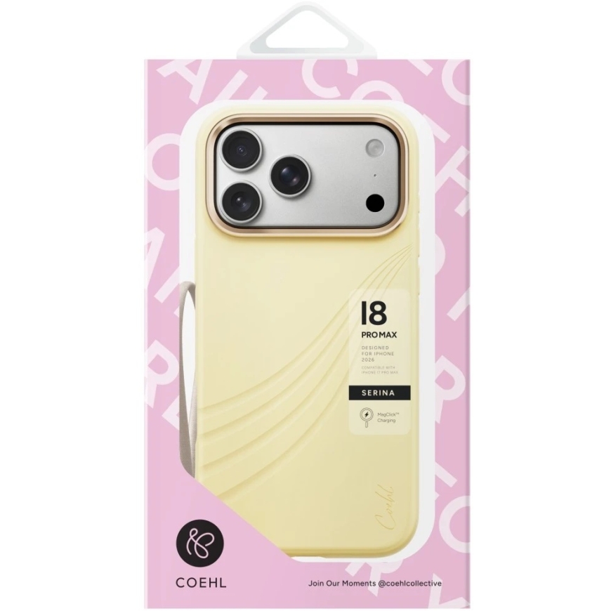 UNIQ Coehl Serina lieta iPhone 18 Pro Max / 17 Pro Max, ar magnētisko uzlādi, dzeltena – 4