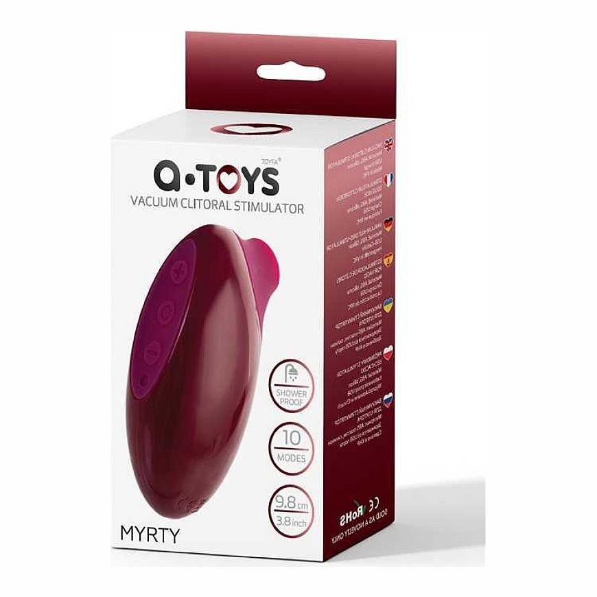 TOYFA A-Toys Myrty klitori vacuum stimulaator, bordo, 9,8 cm