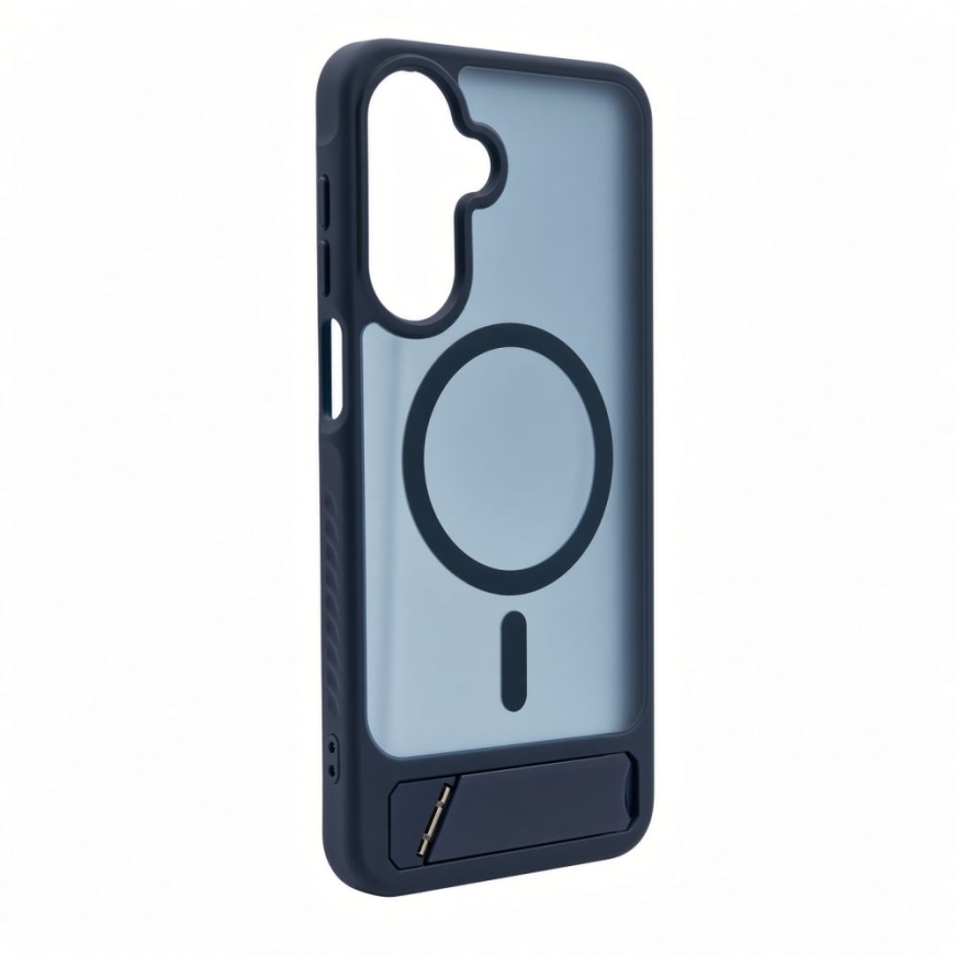 Samsung Galaxy A17 4G / A17 5G Rubber Coated MagSafe With Stand Case Navy Blue