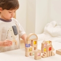 Viga Toys VIGA Wooden Building Blocks with Colorful Windows 32 pcs.