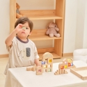 Viga Toys VIGA puidust ehitusplokid värviliste akendega 32 tk.