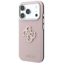 Guess Grained & Big Resin Logo Case for iPhone 18 Pro Max / 17 Pro Max - Pink
