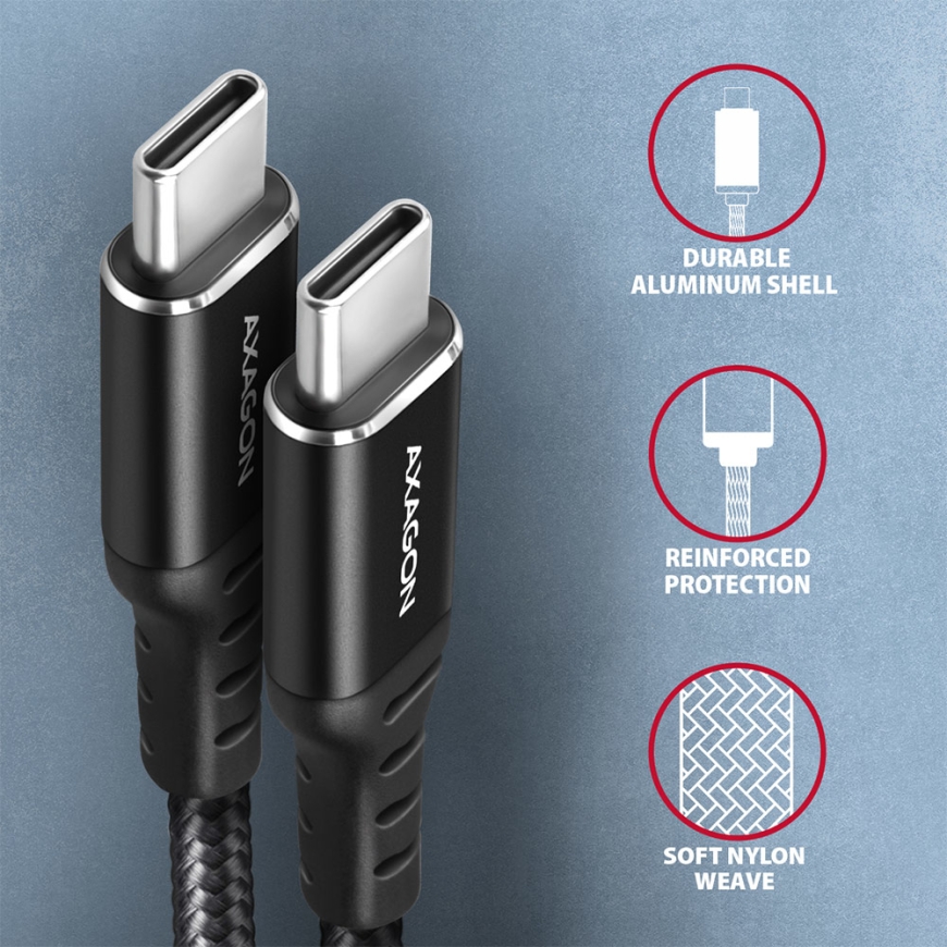 Axagon BUCM-CM30AB HQ USB-C USB-C cable 3 m – 3
