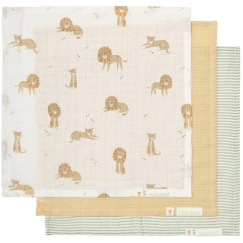 Муслиновый набор салфеток для рта Little Dutch `Safari Leo´