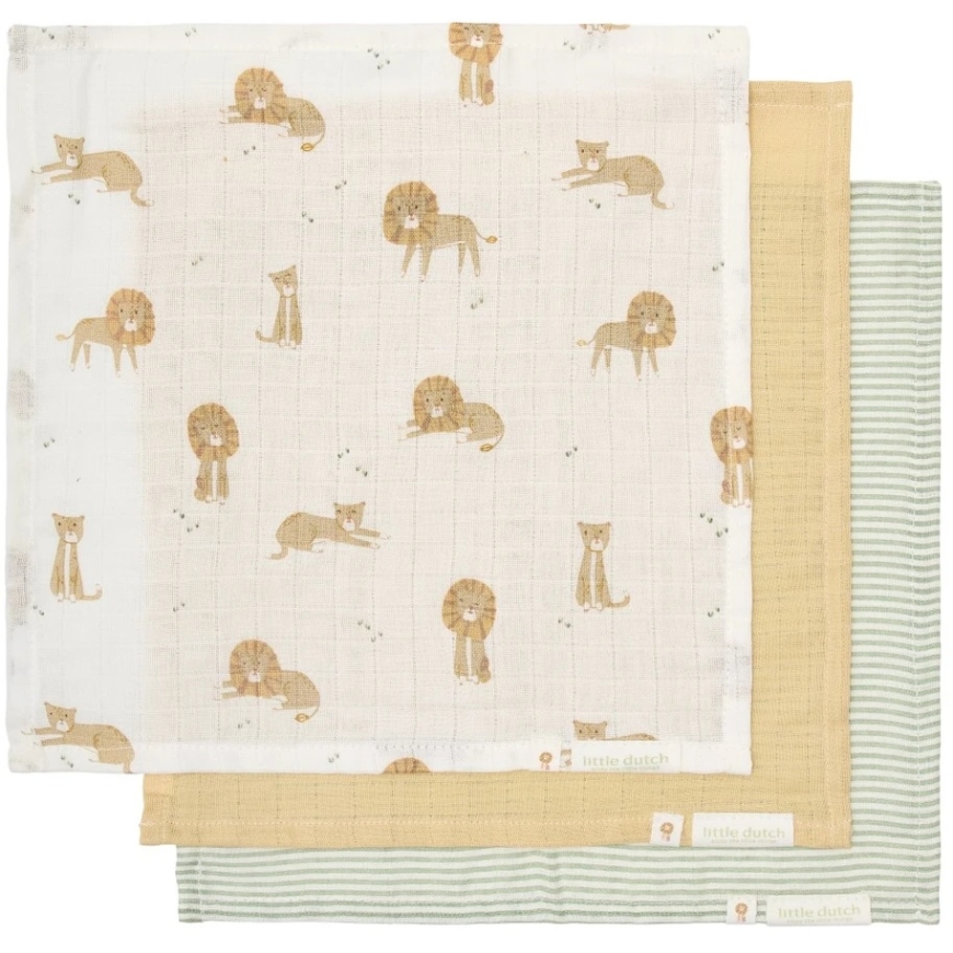 Little Dutch musliinist tehtud suu pühkimise komplekt `Safari Leo´