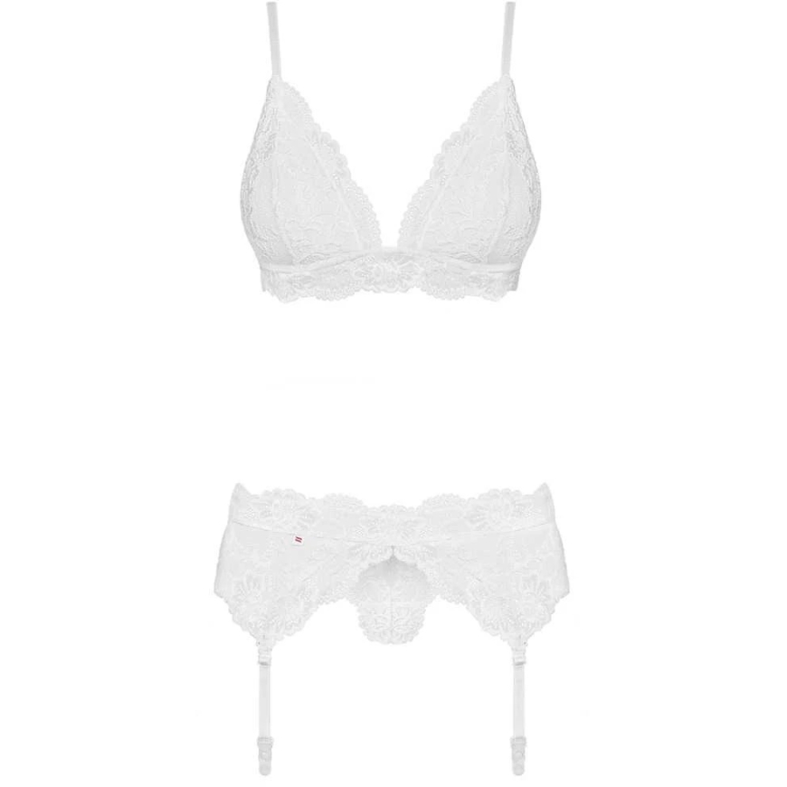 Obsessive - 810-SEG-2 Set 3 kpl Valkoinen S/M 3-osainen alusvaatesetti – 2