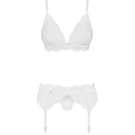 Obsessive - 810-SEG-2 Set 3 kpl Valkoinen S/M 3-osainen alusvaatesetti