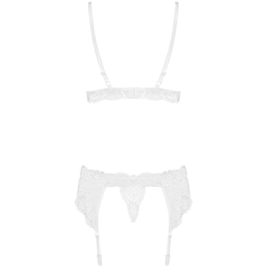 Obsessive - 810-SEG-2 Set 3 pcs Baltas S/M 3 dalių apatinių komplektas – 3