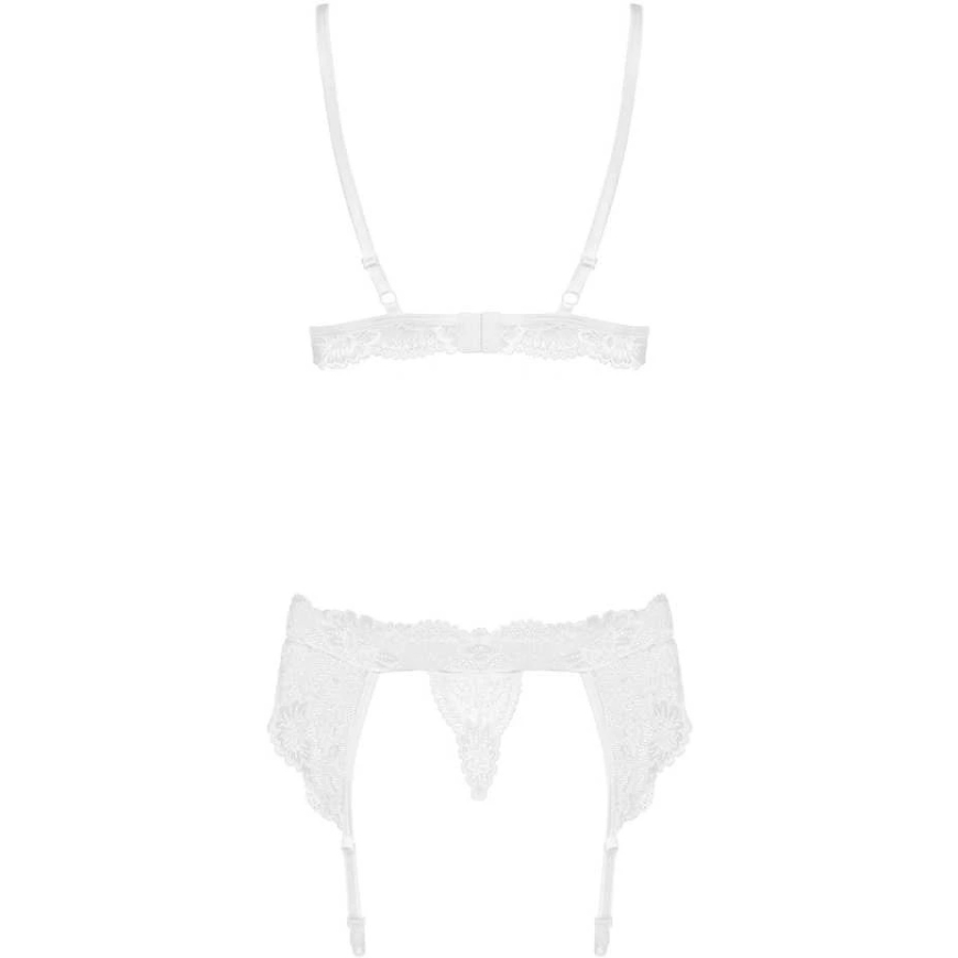 Obsessive - 810-SEG-2 Komplekt 3 tk Valge S/M 3-osaline aluspesu komplekt – 5