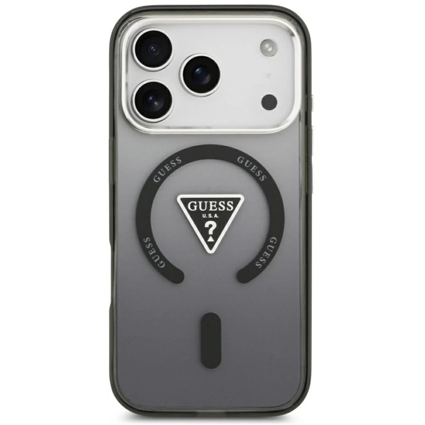 Guess IML Gradient Triangle Logo MagSafe -kotelo iPhone 18 Pro Max / 17 Pro Max musta – 3