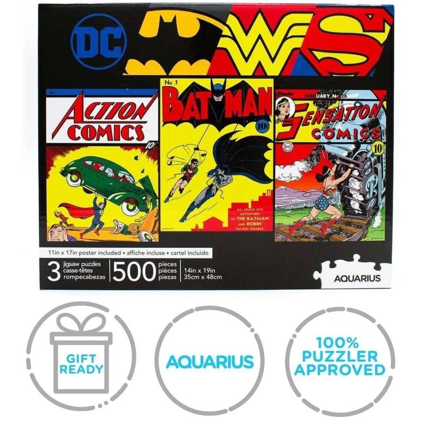 Aquarius DC Comics 3 Puzzles Set 500pcs – 2