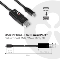 CLUB3D USB Type C Cable to DP 1.4 8K60Hz M/M 1.8m/5.9ft CLUB3D USB Type C Cable to DP 1.4 8K60Hz M/M 1.8m/5.9ft