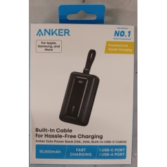 Akumulators ar iebūvētu USB-C kabeli | A1688H11 | 10000 mAh | Melns | BOJĀTA IEPAKOJUMS