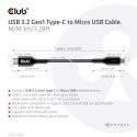 CLUB3D CAC-1526 USB kabelis USB 3.2 Gen 1 (3.1 Gen 1) 1 m USB C Micro-USB B 5 Gbit/s Melns CLUB3D CAC-1526 USB kabelis USB 3.2 Gen 1 (3.1 Gen 1) 1 m USB C Micro-USB B 5 Gbit/s Melns