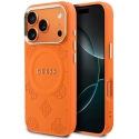 Guess Peony Hot Stamp MagSafe maciņš iPhone 18 Pro Max / 17 Pro Max oranžs Guess Peony Hot Stamp MagSafe maciņš iPhone 18 Pro Max / 17 Pro Max oranžs