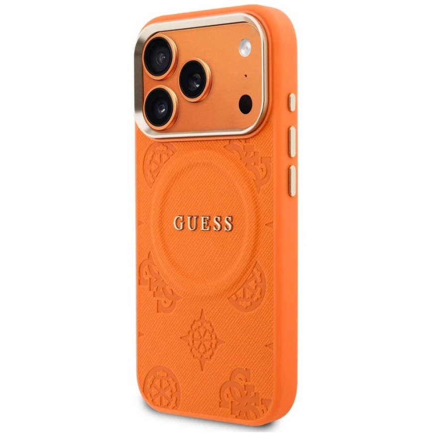 Guess Peony Hot Stamp MagSafe maciņš iPhone 18 Pro Max / 17 Pro Max oranžs – 2