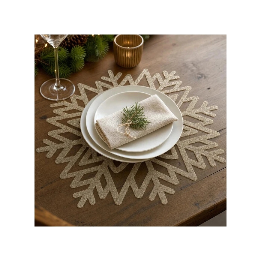 Fééric Lights and Christmas Fééric Lights or Shiny Table Mat SNOWFLAKE – 2