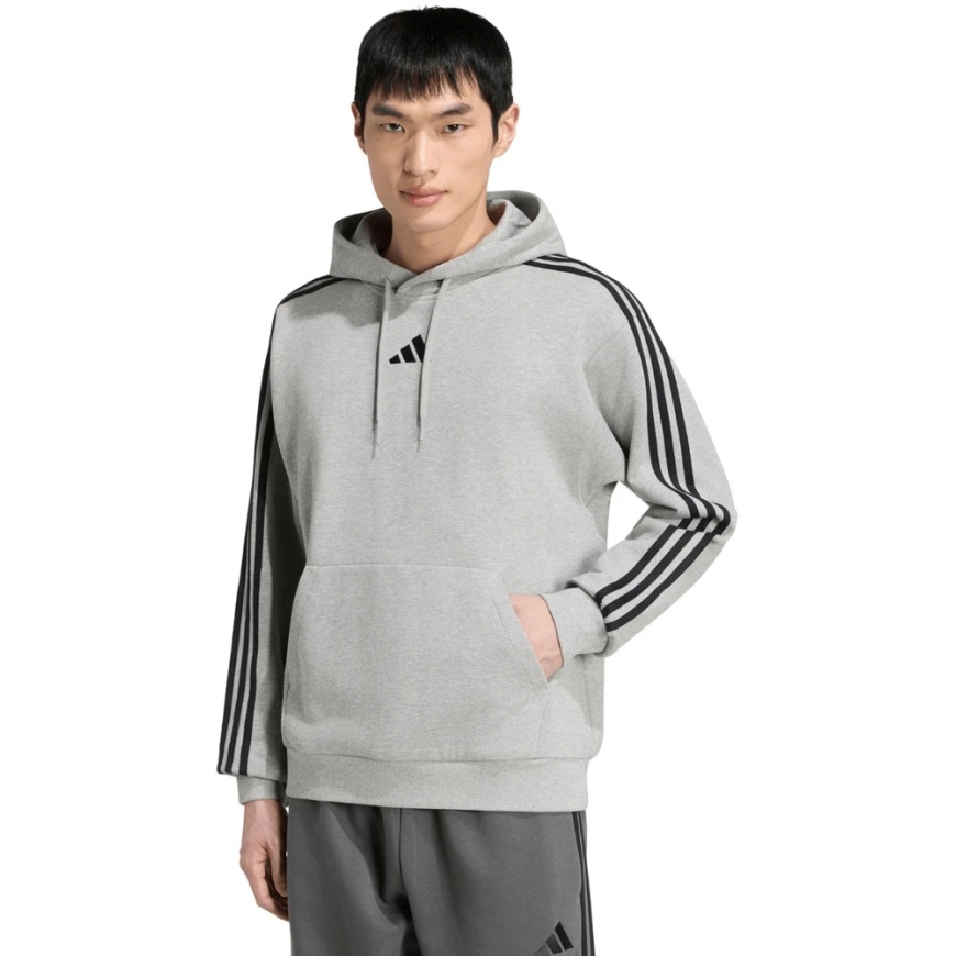 Miesten adidas Essentials 3-Stripes French Terry huppari harmaa KY4202 (M)