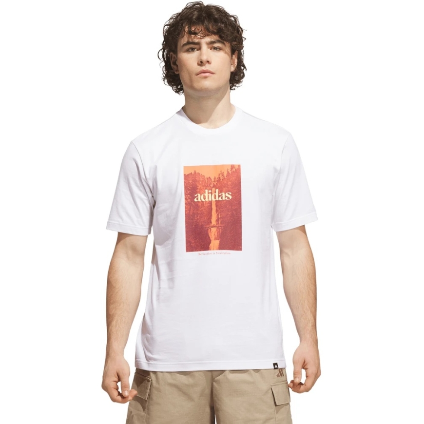 Vyriški marškinėliai adidas Waterfall Graphic balta KH0398 (2XL)