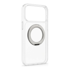 Apple iPhone 17 Pro Max hibridinė byla su Magsafe PC+TPU 360 metaliniu stovu, skaidri