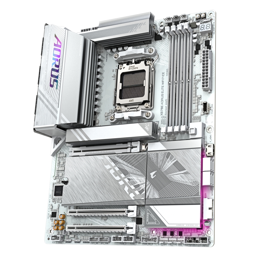 GIGABYTE X870E AORUS ELITE WIFI7 ICE AMD X870E AM5 pieslēgvieta ATX – 4