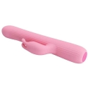 Pretty Love Rabbit vibrators ar rotējošu masieri, 18cm, 4 režīmi Pretty Love Rabbit vibrators ar rotējošu masieri, 18cm, 4 režīmi