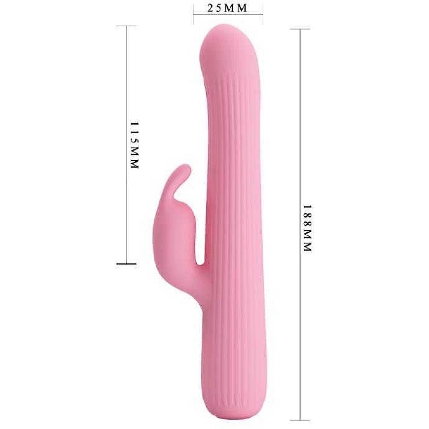 Pretty Love Rabbit vibrator with rotating massager, 18cm, 4 modes – 4