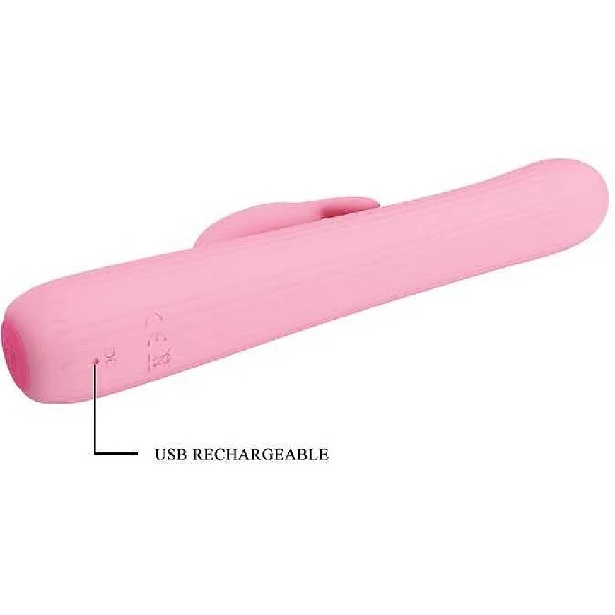 Pretty Love Rabbit vibraator pöörleva massaažifunktsiooniga, 18cm, 4 režiimi – 5