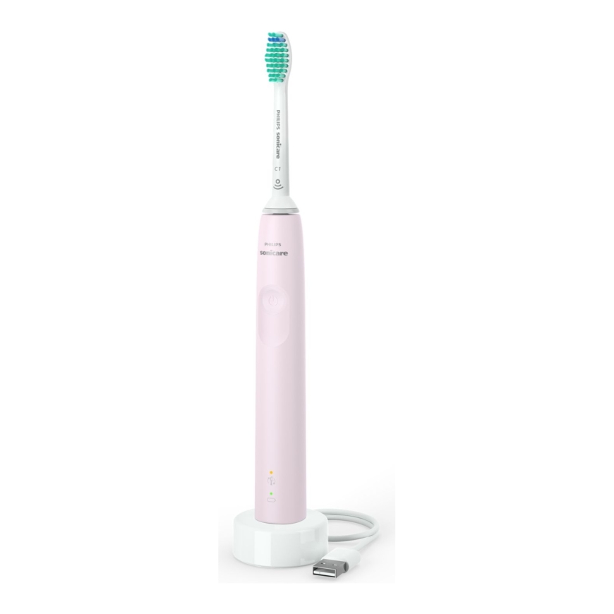 Philips 3100 series HX3671/11 elektriskā zobubirste Pieaugušo Sonic zobu suka Rožu, Balts