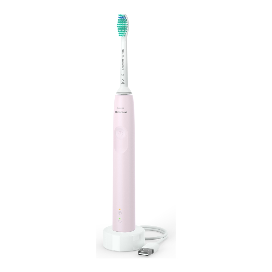 Philips 3100 series HX3671/11 elektriskā zobubirste Pieaugušo Sonic zobu suka Rožu, Balts – 2