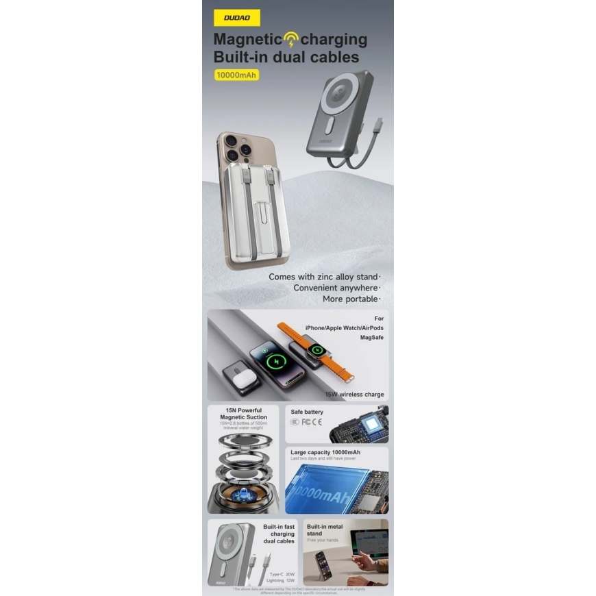 Dudao K29 MagSafe Power Bank 20W 10000mAh Gray – 3