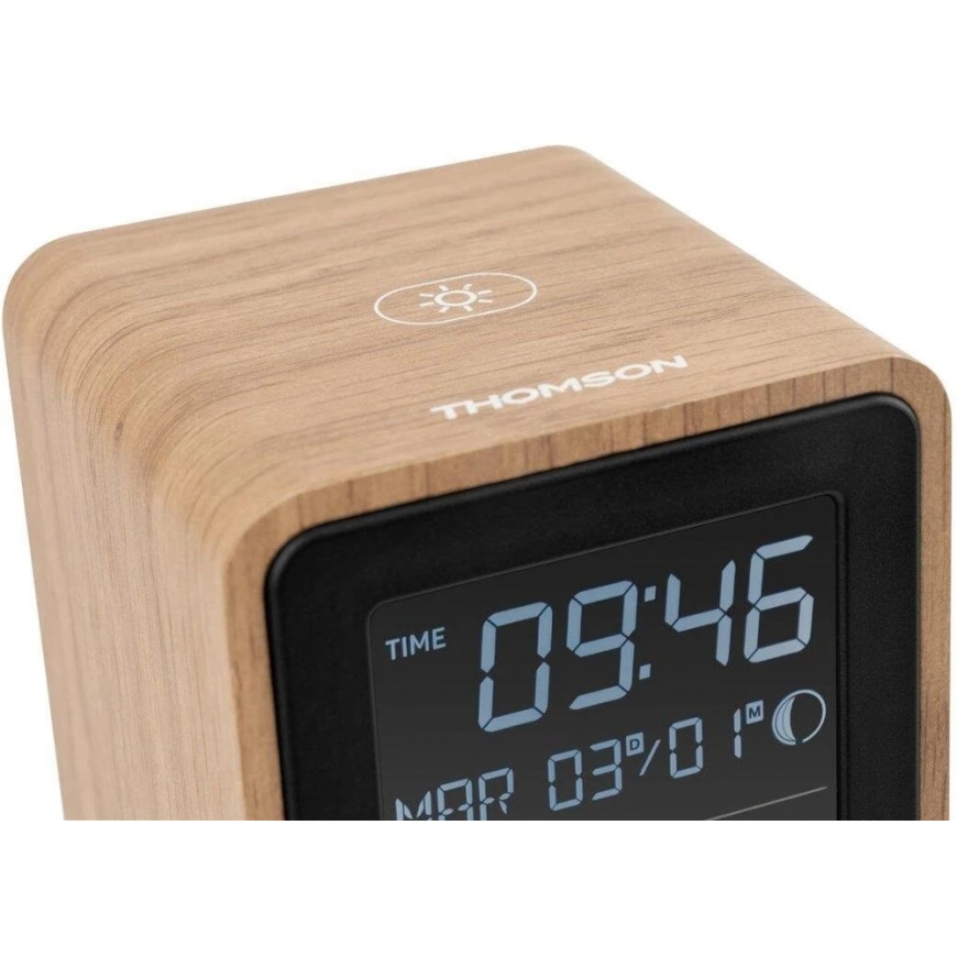 "Thomson WS102TBK" sääasema Bluetooth-kaiuttimella ja FM-radiolla – 3