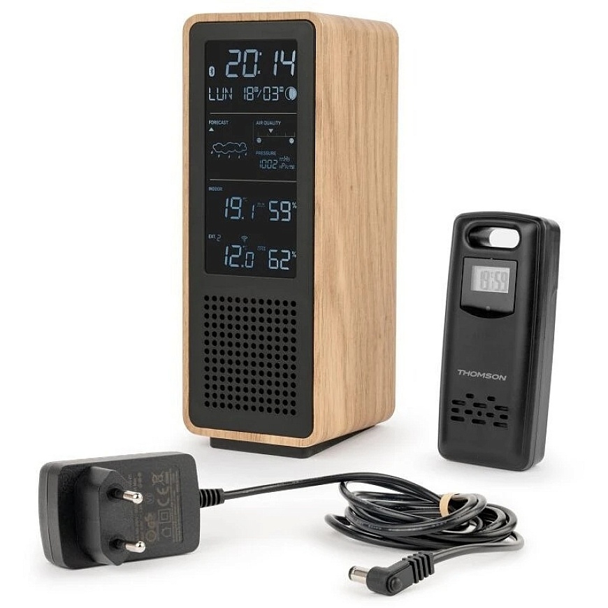 "Thomson WS102TBK" sääasema Bluetooth-kaiuttimella ja FM-radiolla – 5