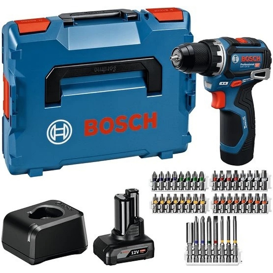 Suktuvas - gręžtuvas Bosch Powertools Suktuvas - gręžtuvas akumuliatorinė GSR 12V-32 Professional, 12Volt (mėlyna/juoda, akumula – 2