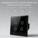 Qoltec Smart 4 Channel Touch Switch for Light Control | Wi-Fi | Timer | Tuya | Smart Life | Tempered Glass | Black Qoltec Smart 4 Channel Touch Switch for Light Control | Wi-Fi | Timer | Tuya | Smart Life | Tempered Glass | Black